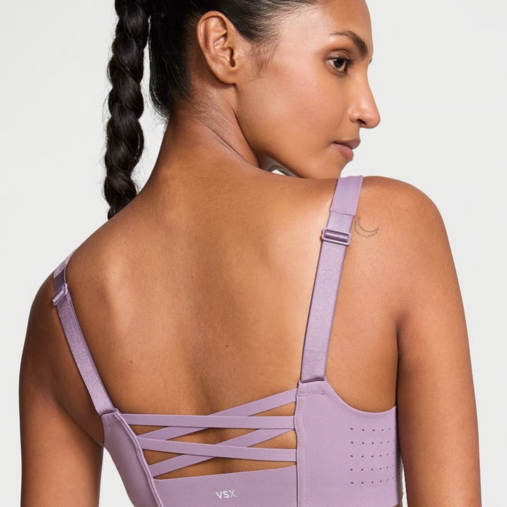 Victoria's Secret Front-Zip Sports Bra - Lavender - Picture 2 of 7